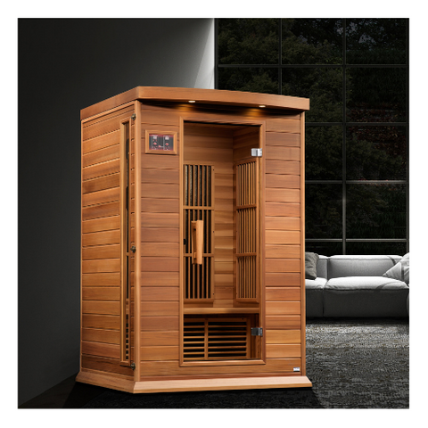 Maxxus "Cholet Edition" 2 Person Near Zero EMF FAR Infrared Sauna - Canadian Red Cedar by Dynamic Saunas Direct